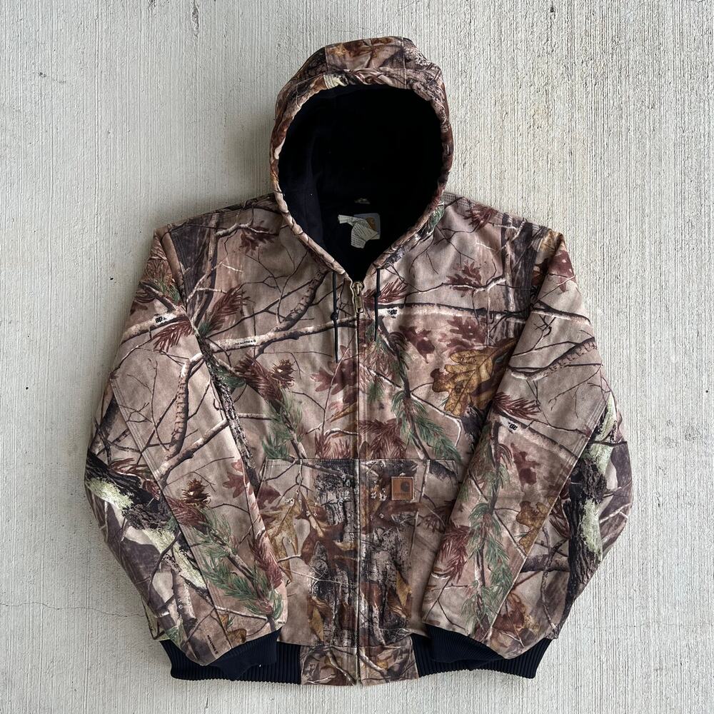 Carhartt J221 CAP realtree camo hooded work wear jacket